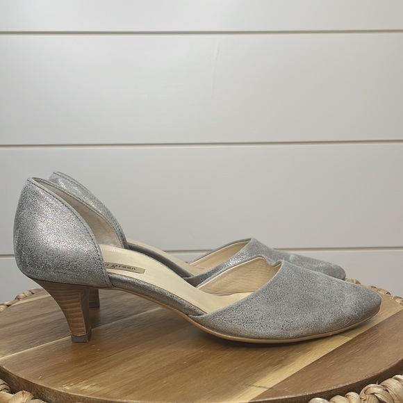Paul Green Metallic Silver Gold D’Orsay Heels Pumps - Picture 2 of 6